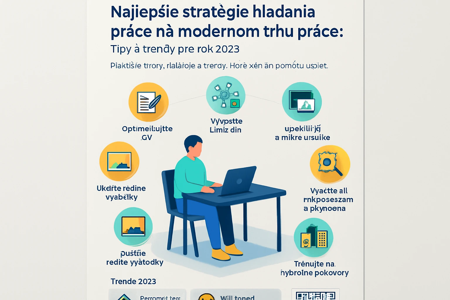 Osoba sediaca pri stole s laptopom, pracujúca na moderných stratégiách hľadania zamestnania.
