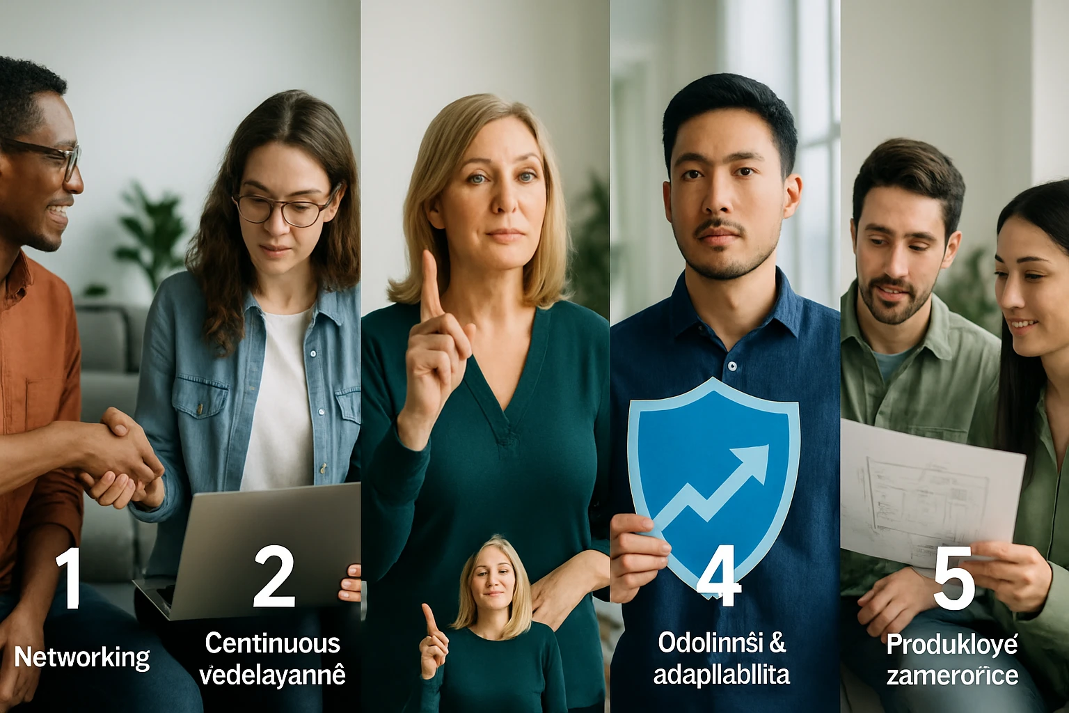 Skupina profesionálov diskutuje o podnikaní a spolupráci v modernom prostredí.