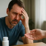 Muž trpiaci psychotickými symptómami so zameraním na liečbu kvetiapínom.