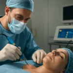 Chirurg využíva elektrokauter na presné rezanie tkanív.