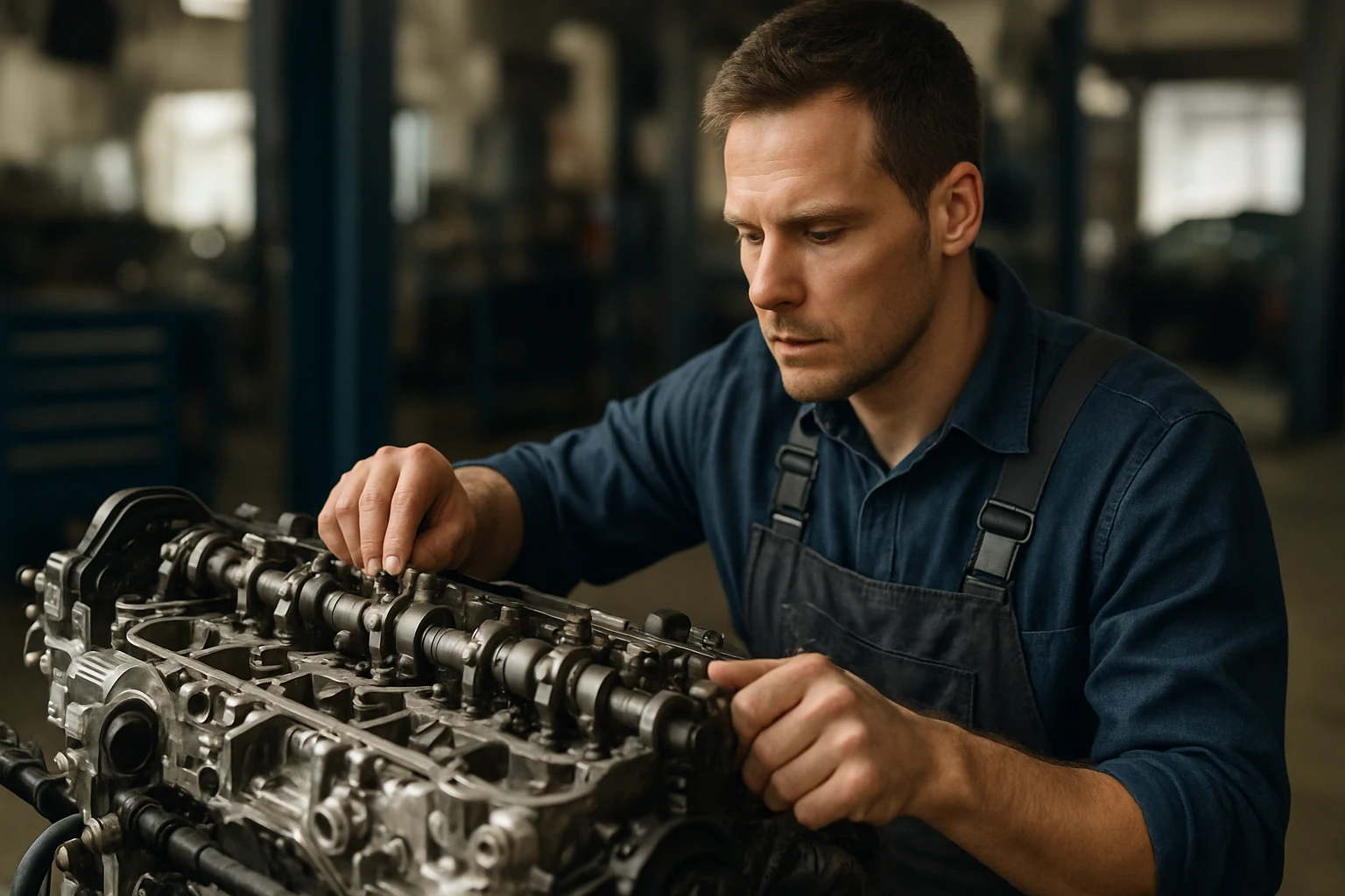 Mechanik pracující na motoru s technologií Valvetronic