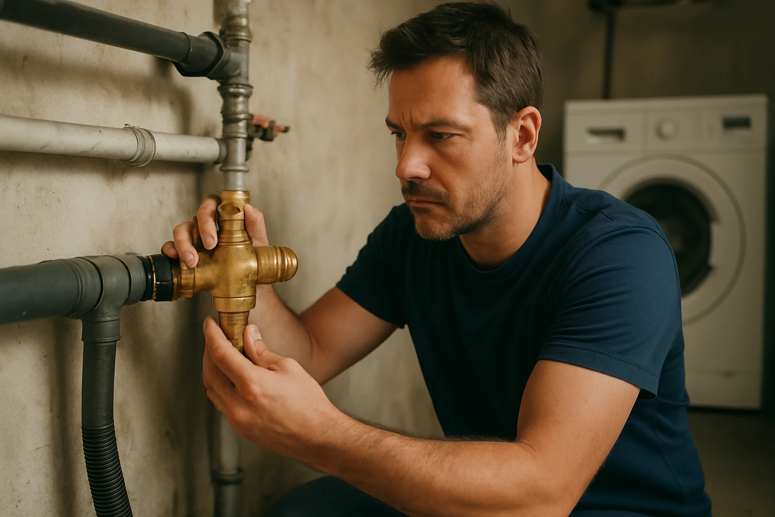 Oprava spätného ventilu pre odpadovú vodu v domácnosti.