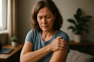 Žena so zdravotnými ťažkosťami v pokoji doma