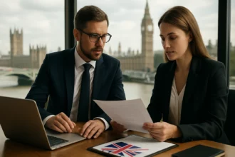 Dva profesionáli diskutujú o podnikaní v Anglicku s pohľadom na Westminster.