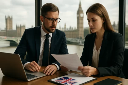Dva profesionáli diskutujú o podnikaní v Anglicku s pohľadom na Westminster.
