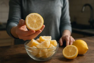 Mrazený citrón na zdravie a výživu