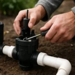 Montáž magnetického ventilu Hunter PGV pre automatické zavlažovanie.