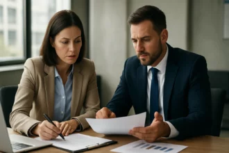 Dva profesionáli diskutujúci o hospodárskom raste a rozvoji