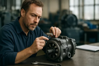 Údržba axiálneho piestového čerpadla v dielni