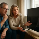 Dvojica zamýšľa pri výbere LED TV a diskutuje o výhodách