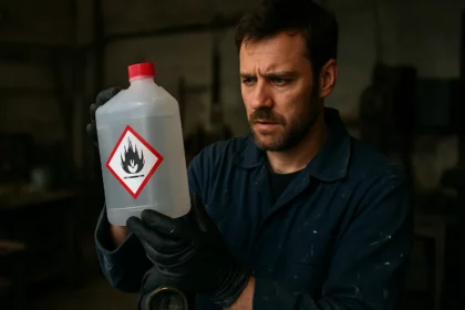 Ošetrenie nebezpečného riedidla na báze nitro v dielni