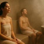 Relaxácia v tepidáriu s jemným teplom pre uvoľnenie svalov.