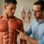 Anatomická ukážka svalového systému a tréningovej interakcie.