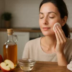 Žena s jablčným octom a starostlivosť o pleť