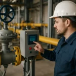 Technik nastavuje redukciu tlaku zemného plynu v systéme