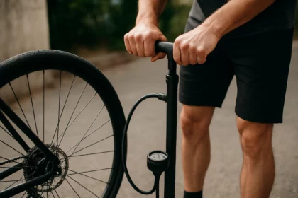 Nafúknutie pneumatiky bicykla pomocou cyklopumpy