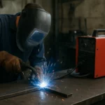 Zvárač pracuje so zváracím transformátorom a vytvára oblúk.