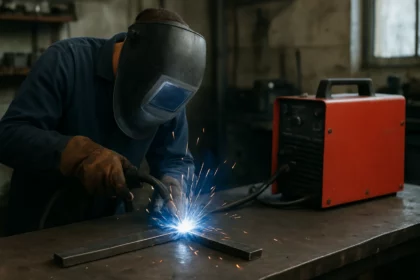 Zvárač pracuje so zváracím transformátorom a vytvára oblúk.