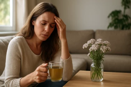 Žena s čajom pre relaxáciu a duševnú pohodu