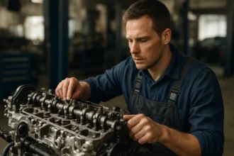 Mechanik pracující na motoru s technologií Valvetronic