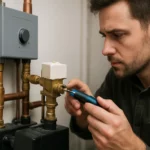 Oprava zónového ventilu v vykurovacom systéme.