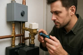 Oprava zónového ventilu v vykurovacom systéme.