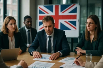 Zasadanie s analýzou ekonomických dopadov Brexitu v Anglicku.