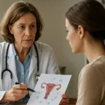 Lekárka vysvetľuje pacientke hormonálne hospodárstvo a funkciu SHBG