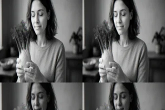 Žena s feniklom ako symbolom zdravia a liečivých rastlín.