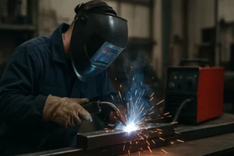 Zvárač s drôtovou elektródou zvára kovové materiály