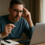 Muž zameraný na zlepšovanie kognitívnych schopností pomocou Lucetamu.