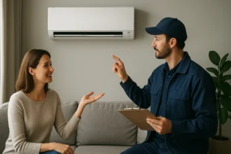 Diskusia o klimatizácii s odborníkom pri modernom VRV systéme.