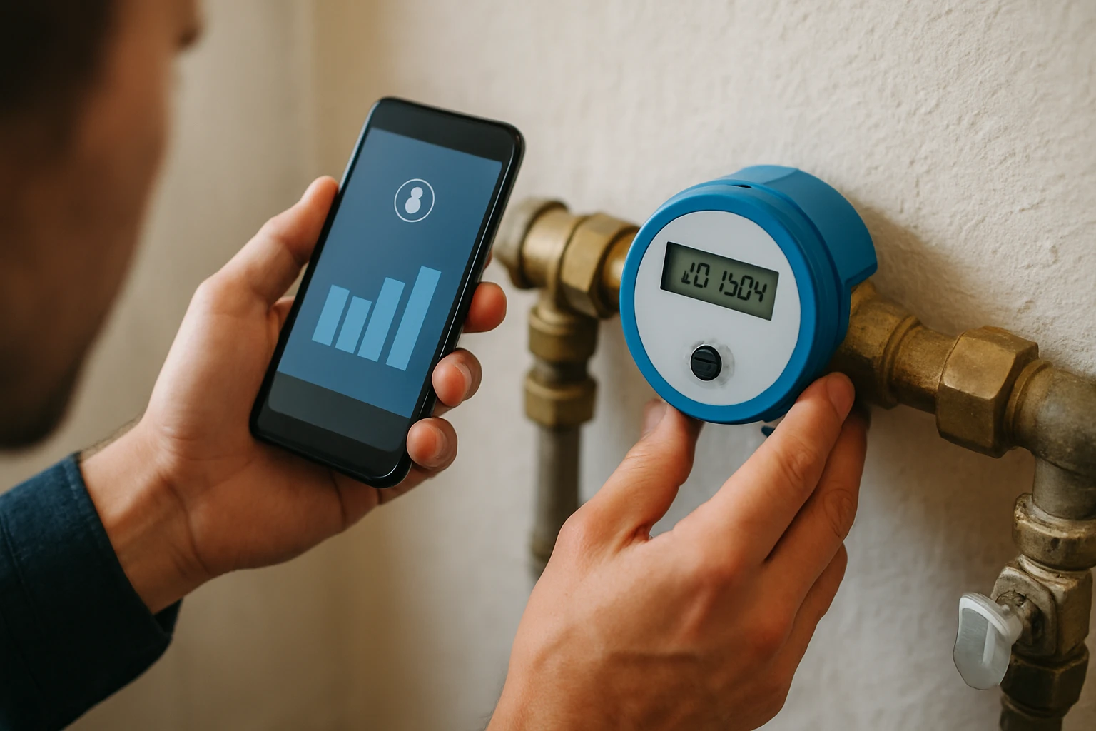 Rádiový vodomer a aplikácia na meranie spotreby vody