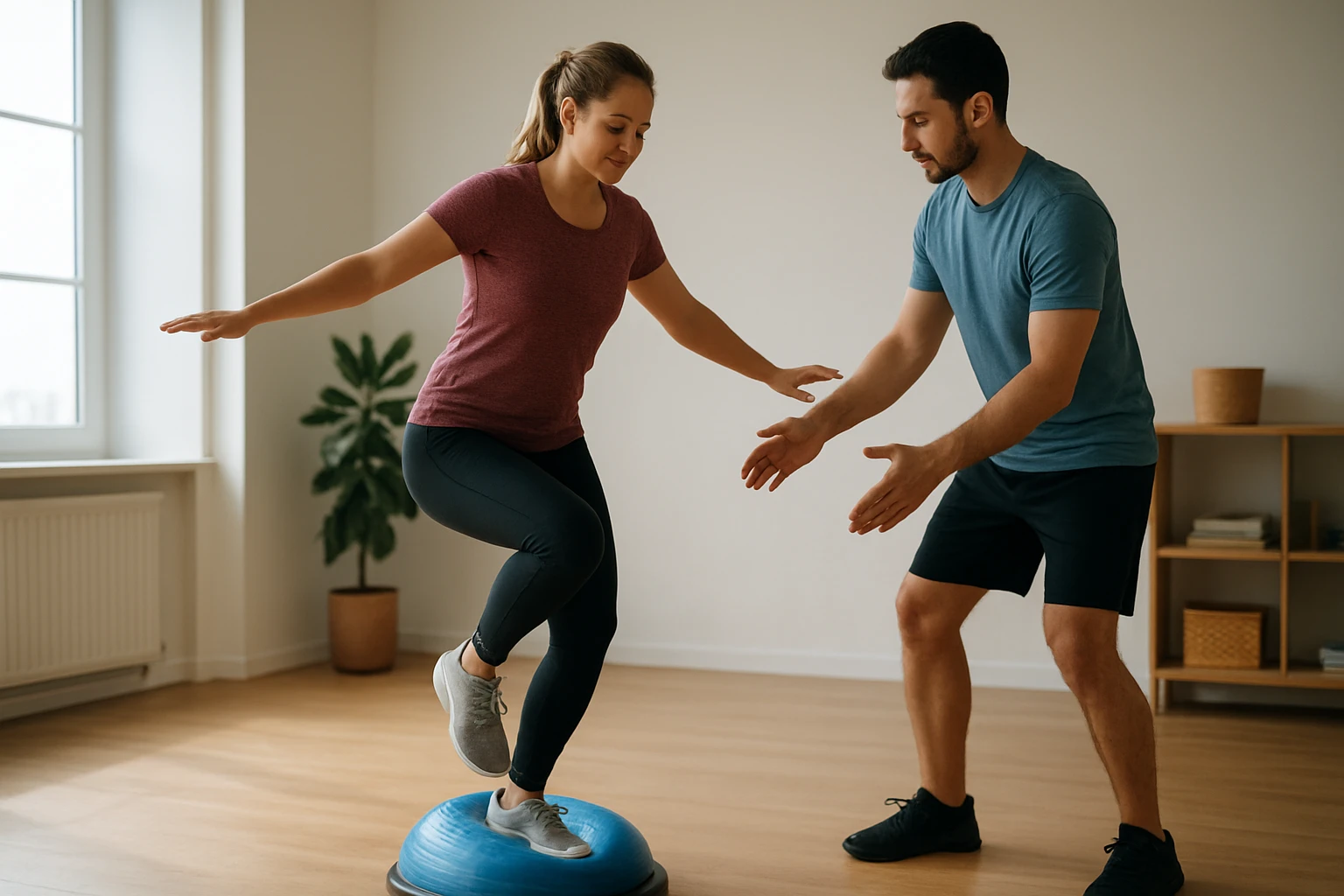 Cvičenie na zlepšenie koordinačných schopností a rovnováhy.