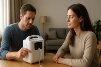 Muži a ženy pri používaní generátora kyslíka doma