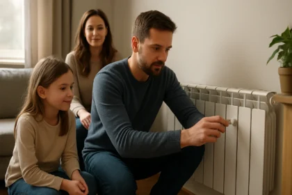 Rodina nastavuje vykurovanie v domácnosti s gravitačným systémom.