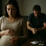 Tehotná žena s kokaínom, znepokojená o svoje dieťa.