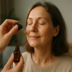 Žena dostáva koloidné zlato na tvár pre lepšiu pleť a pohodu