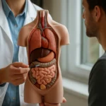Anatomical model of the human digestive system