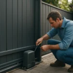 Oprava posuvnej brány s pohonom v rodinnom dome