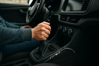 Radenie s automatickým spojkovým lankom v automobile