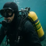 Potápač s Nitroxom pod vodou