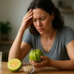 Žena premýšľa o Garcinia Cambogia a jej účinkoch na chudnutie.