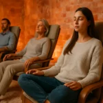 Relaxing in a salt cave for natural health benefits