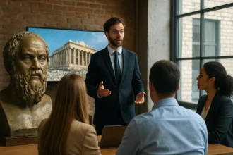 Diskusia o aténskej demokracii v modernom prostredí.