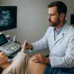 Ultrazvukové vyšetrenie tehotnej ženy počas diagnostiky