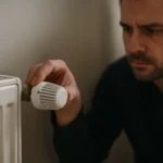 Muž nastavuje radiátorový ventil v kúrení