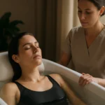 Relaxácia počas terapie bankovania vo wellness settingu