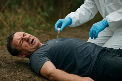 Muž so symptómami intoxikácie nervovým jedom, zasahujúca zdravotnícka pomoc