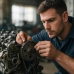 Mechanik upravuje časovanie ventilov v automobile pre lepší výkon.